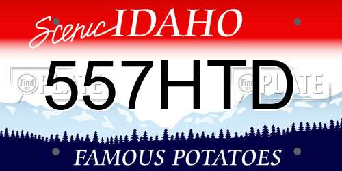 557HTD Idaho License Plate