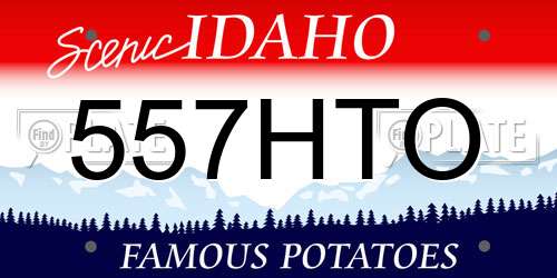 557HTO Idaho License Plate