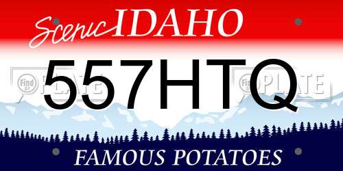 557HTQ Idaho License Plate