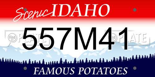 557M41 Idaho License Plate