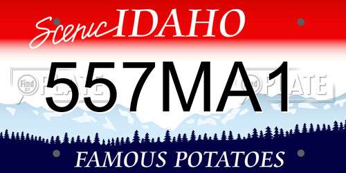 557MA1 Idaho License Plate
