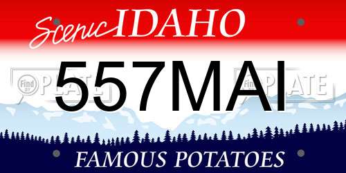 557MAI Idaho License Plate