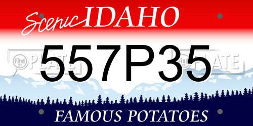 557P35 Idaho License Plate