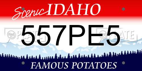 557PE5 Idaho License Plate