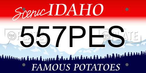 557PES Idaho License Plate