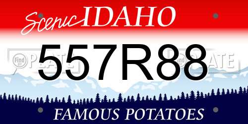557R88 Idaho License Plate