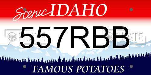 557RBB Idaho License Plate