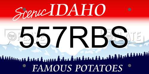 557RBS Idaho License Plate