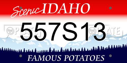 557S13 Idaho License Plate