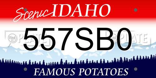 557SB0 Idaho License Plate