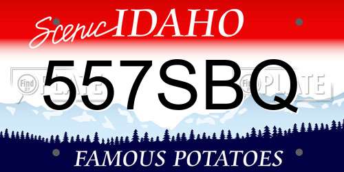 557SBQ Idaho License Plate