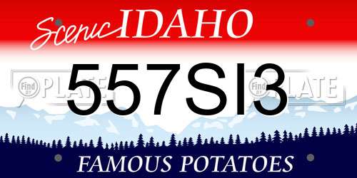 557SI3 Idaho License Plate