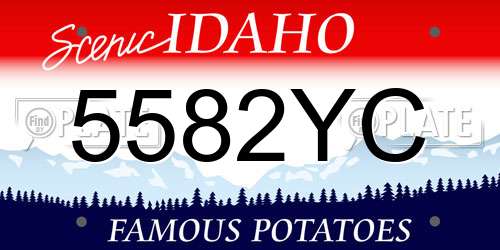 5582YC Idaho License Plate