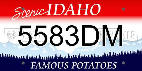 5583DM Idaho License Plate