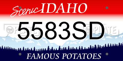 5583SD Idaho License Plate