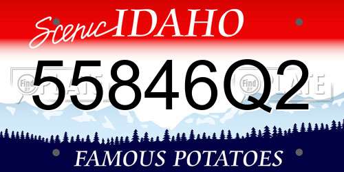 55846Q2 Idaho License Plate
