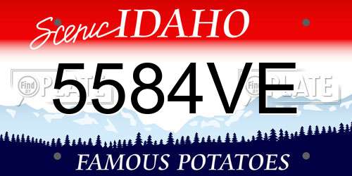 5584VE Idaho License Plate