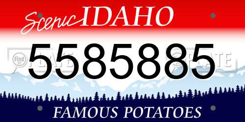 5585885 Idaho License Plate
