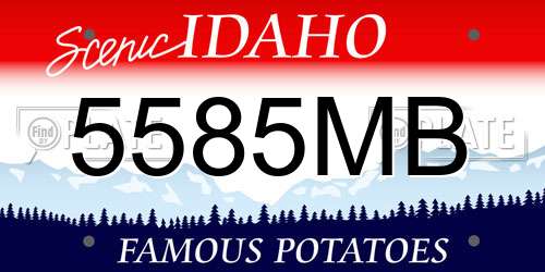 5585MB Idaho License Plate