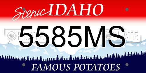5585MS Idaho License Plate