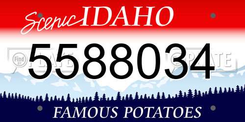 5588034 Idaho License Plate