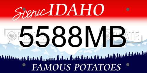 5588MB Idaho License Plate