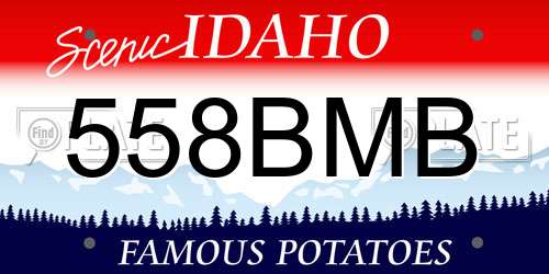 558BMB Idaho License Plate