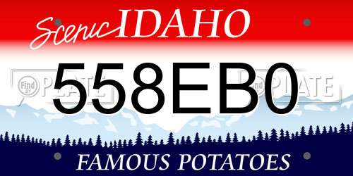 558EB0 Idaho License Plate
