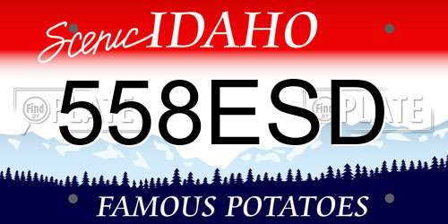 558ESD Idaho License Plate
