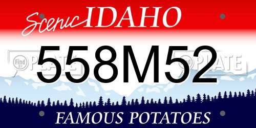 558M52 Idaho License Plate