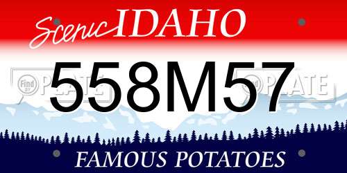 558M57 Idaho License Plate