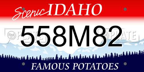 558M82 Idaho License Plate