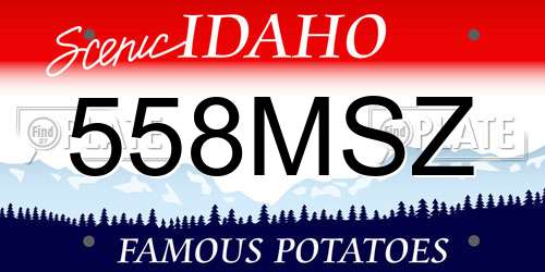 558MSZ Idaho License Plate