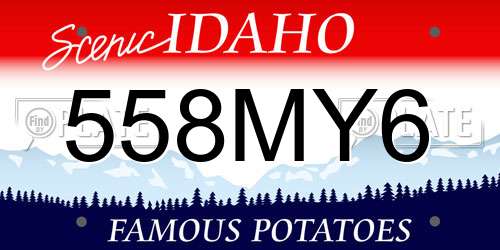 558MY6 Idaho License Plate