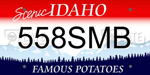 558SMB Idaho License Plate
