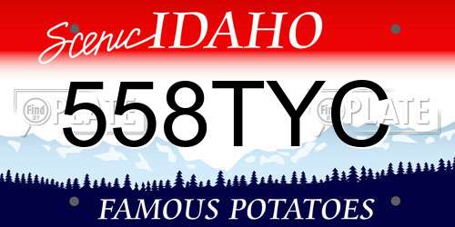 558TYC Idaho License Plate