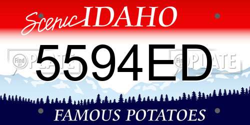 5594ED Idaho License Plate