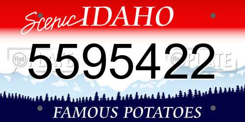 5595422 Idaho License Plate