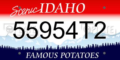 55954T2 Idaho License Plate