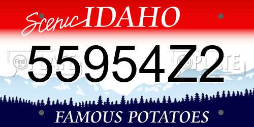 55954Z2 Idaho License Plate