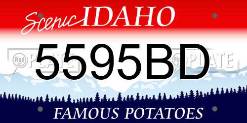 5595BD Idaho License Plate