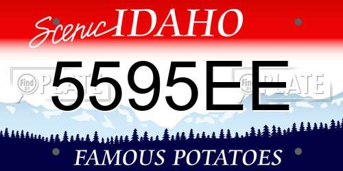 5595EE Idaho License Plate
