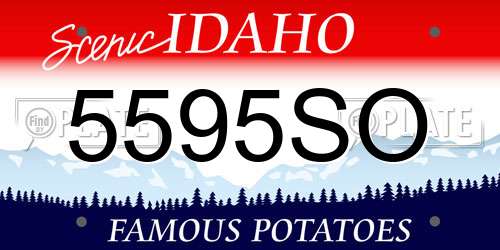 5595SO Idaho License Plate