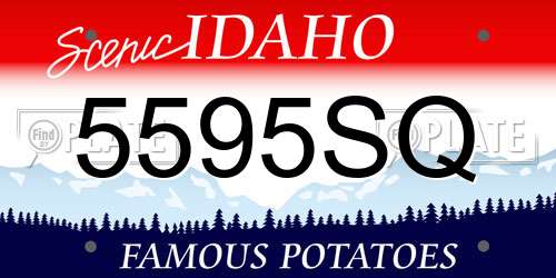 5595SQ Idaho License Plate