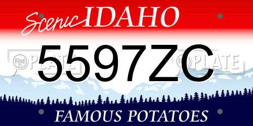 5597ZC Idaho License Plate