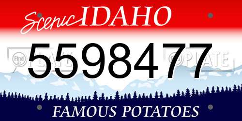 5598477 Idaho License Plate