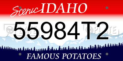 55984T2 Idaho License Plate