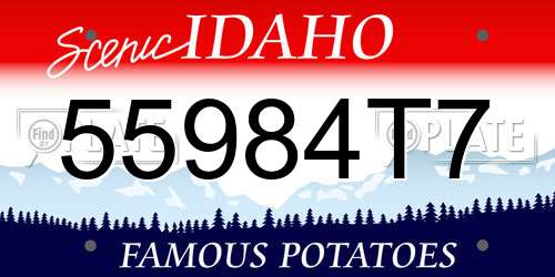 55984T7 Idaho License Plate