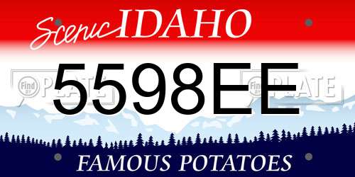 5598EE Idaho License Plate