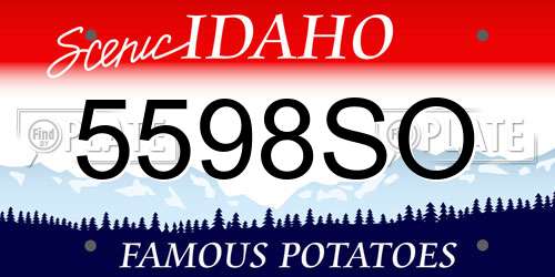5598SO Idaho License Plate